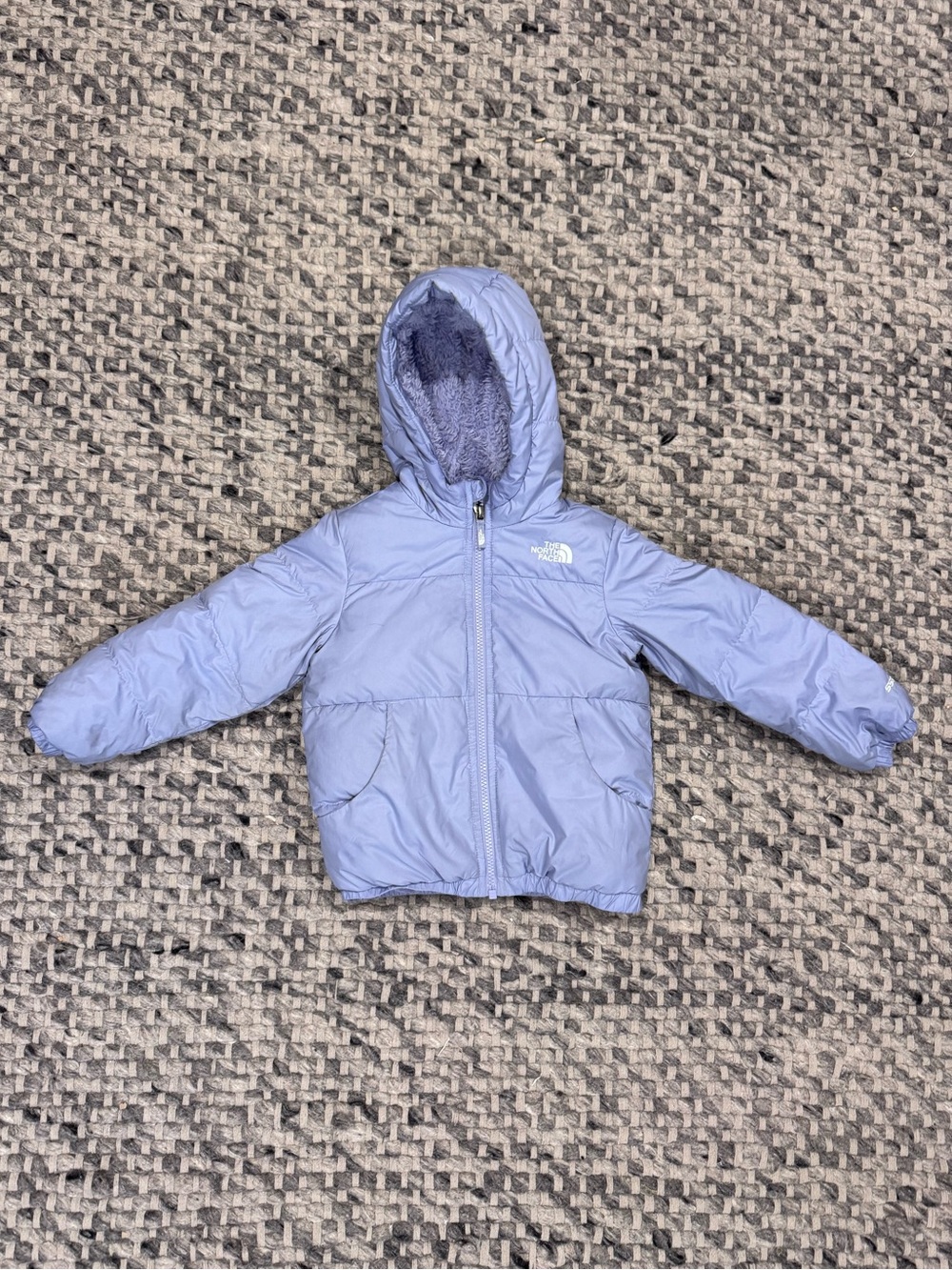 The North Face Lavender Hooded Puffer Jacket 4T